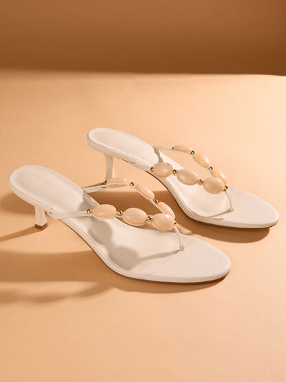 Gema Stone Thong Heels by Billini - TULLABEE