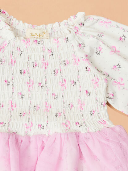 Eve Floral Bow Tutu Bodysuit - TULLABEE