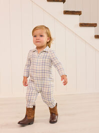Parker Plaid Polo Romper - TULLABEE