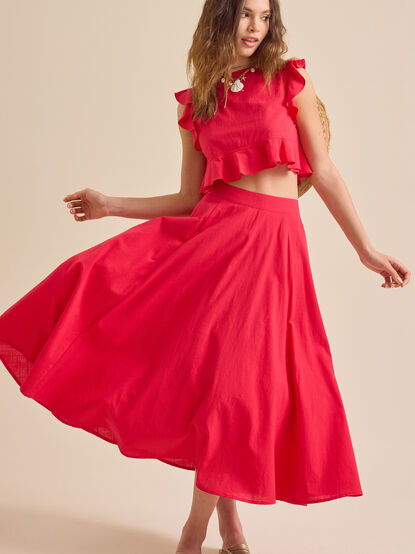 Grace Linen Midi Skirt - TULLABEE