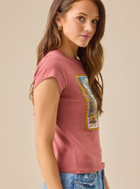 New York Postcard Baby Tee Detail 4 - TULLABEE