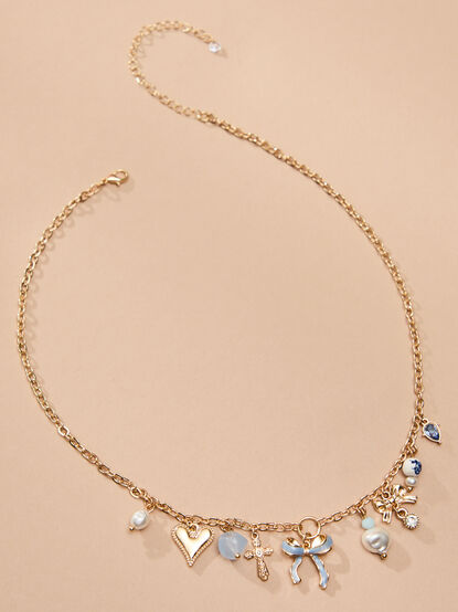 Bow & Bliss Charm Necklace - TULLABEE