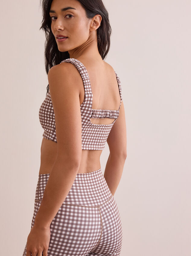 Step Up Gingham Sports Bra Detail 5 - TULLABEE