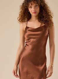 Andrea Satin Maxi Dress Detail 3 - TULLABEE