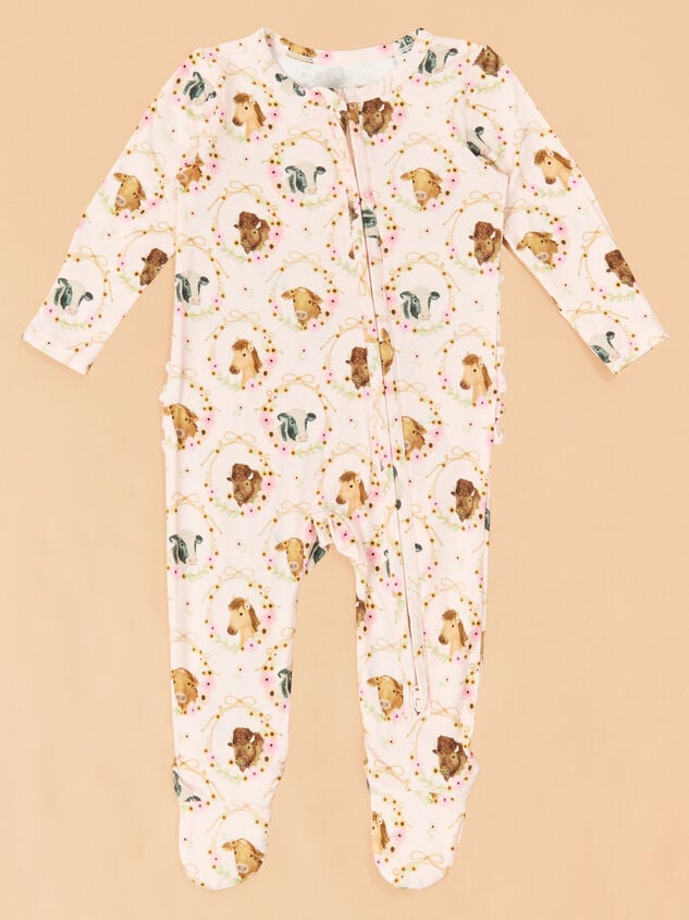 Floral Farm Friends Footie - TULLABEE