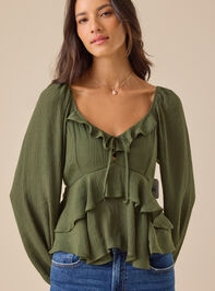 Polly Ruffle Babydoll Top Detail 3 - TULLABEE