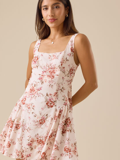 Kellin Floral Bow Mini Dress - TULLABEE