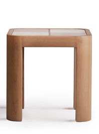 Audrey Wood Side Table Pink - TULLABEE