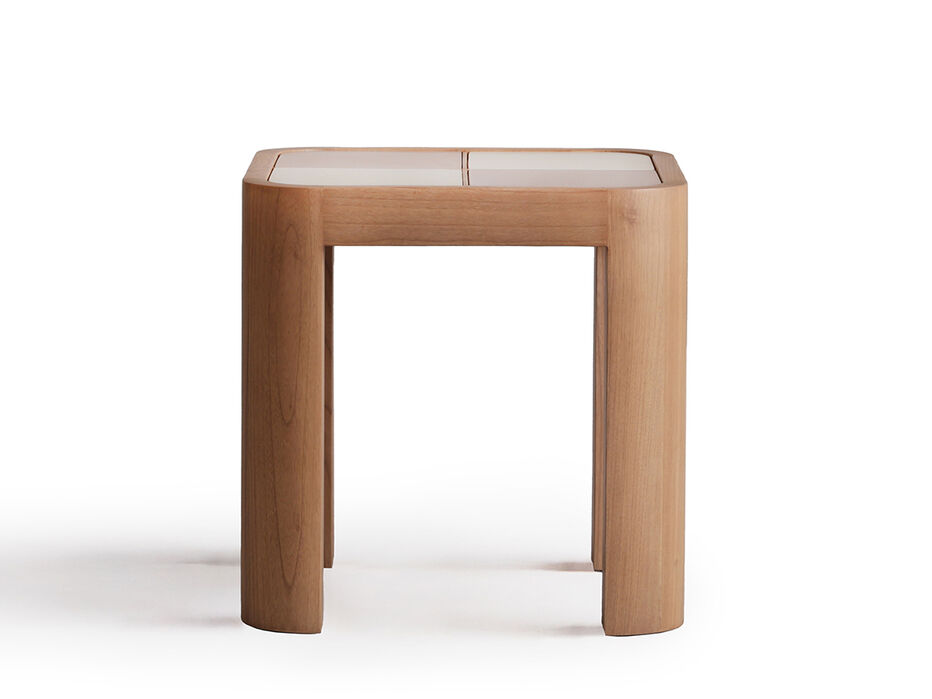 Audrey Wood Side Table Pink - TULLABEE - 