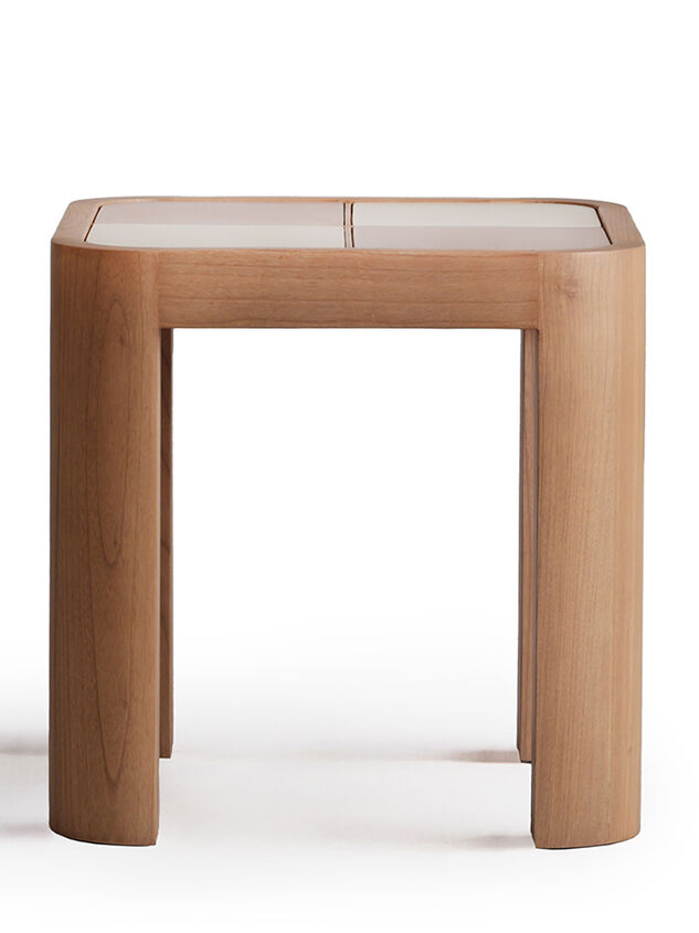 Audrey Wood Side Table Pink - TULLABEE