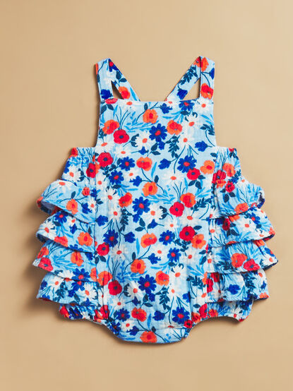 Lola Poppy Days Ruffle Sunsuit - TULLABEE