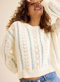Isabella Pointelle Sweater Detail 6 - TULLABEE