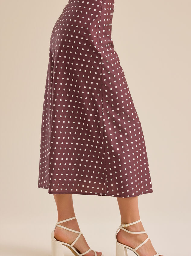 Ellie Polka Dot Maxi Skirt Detail 4 - TULLABEE