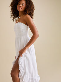 Sierra Strapless Midi Dress Detail 3 - TULLABEE