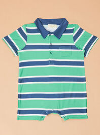Clark Striped Polo Romper - TULLABEE
