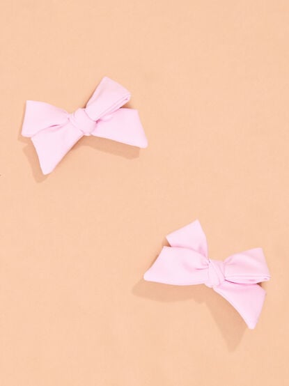 Rose Big Bow Clips - TULLABEE