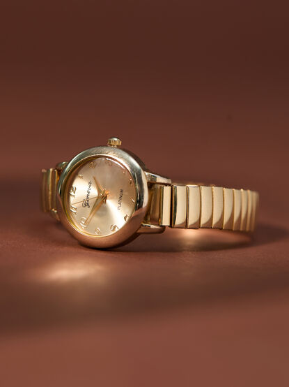 Round Face Stretch Watch - TULLABEE