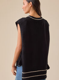 Harriet Oversized Side-Tie Vest Detail 4 - TULLABEE