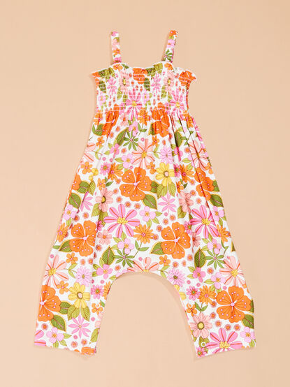 Lacy Boho Beachy Floral Jumpsuit - TULLABEE