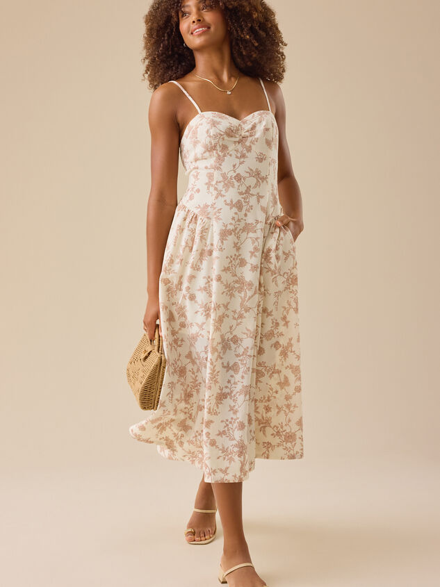 Bayley Floral Midi Dress - TULLABEE