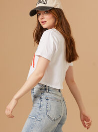 USA Bow Cropped Tee Detail 3 - TULLABEE