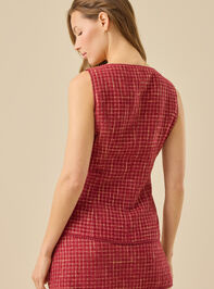 Leilani Tweed Vest Detail 5 - TULLABEE