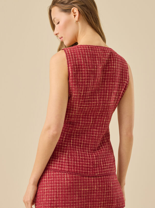 Leilani Tweed Vest Detail 5 - TULLABEE