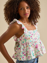Betsy Bow Back Babydoll Tank Detail 3 - TULLABEE