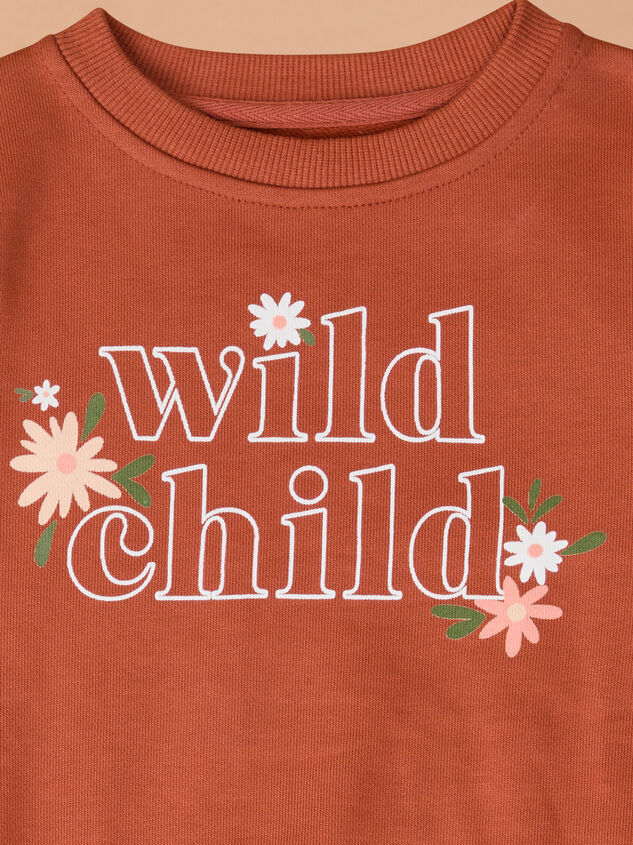 Wild Child Sweatshirt Detail 3 - TULLABEE