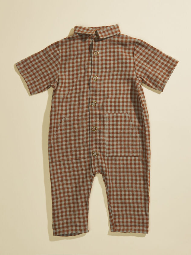 Rhett Gingham Jumpsuit by Rylee + Cru - TULLABEE