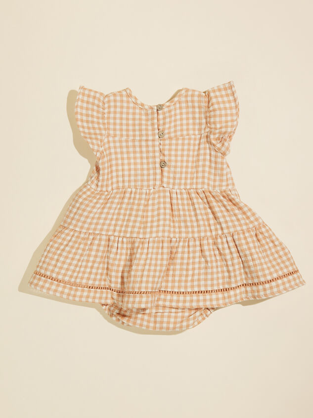 Sadie Gingham Dress and Bloomer Set by Quincy Mae Detail 2 - TULLABEE