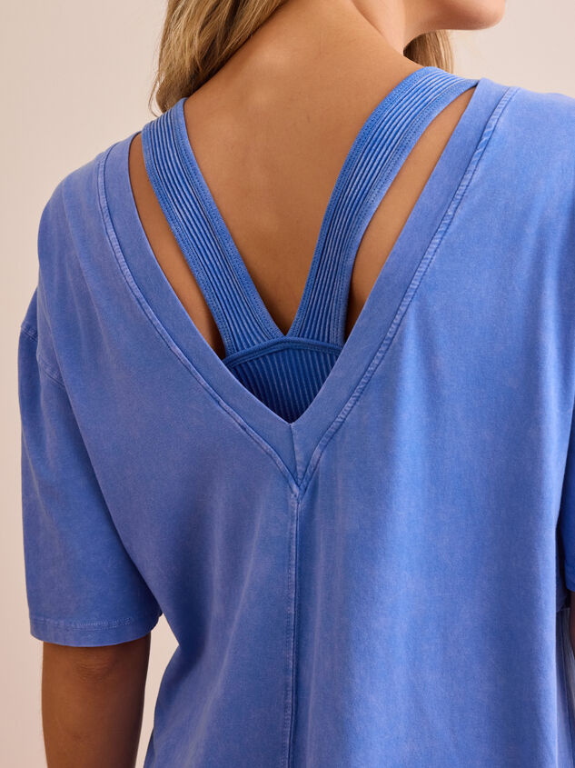 Hang Tough Washed Reversible Tee Romper Detail 5 - TULLABEE