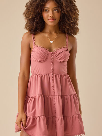 Milany Tiered Mini Dress - TULLABEE
