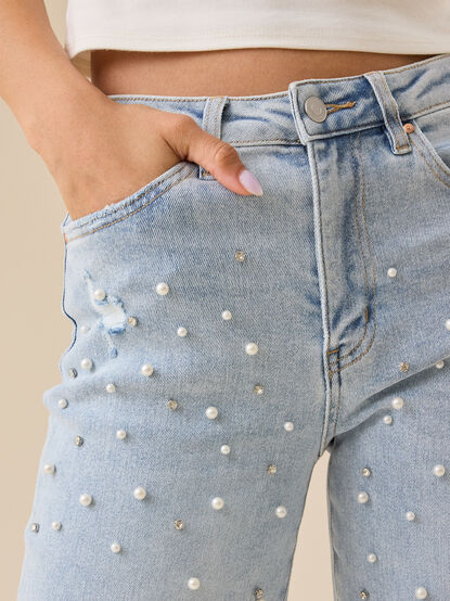 Pearlina Embelished Jeans - TULLABEE