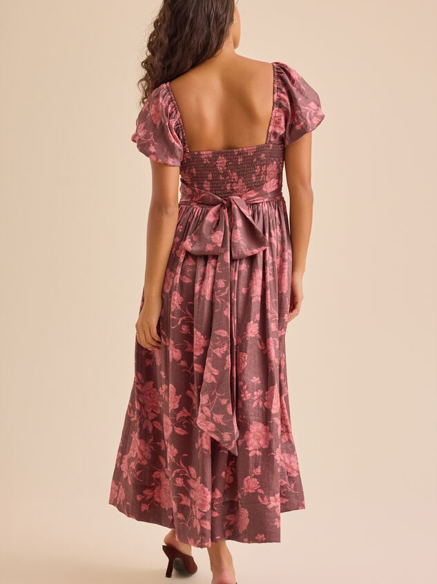 Hope Floral Midi Dress Detail 6 - TULLABEE