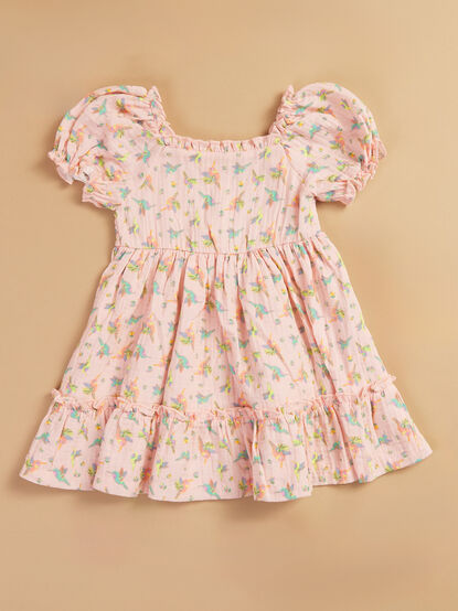 Harlow Hummingbird Toddler Dress - TULLABEE
