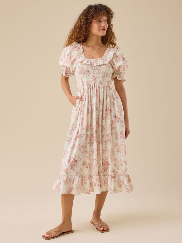 Paityn Floral Mama Dress Detail 2 - TULLABEE
