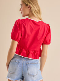 Brett Puff Sleeve Top Detail 4 - TULLABEE