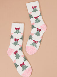 Bow Christmas Tree Cozy Sock - TULLABEE
