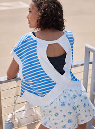 Vista Stripe Tee Detail 3 - TULLABEE