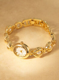 Pearl Oval Face Watch - TULLABEE