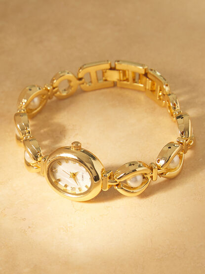 Pearl Oval Face Watch - TULLABEE