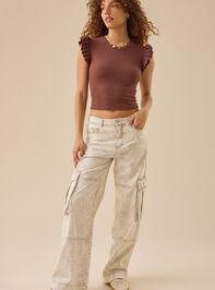 Halley Fluttersleeve Tank Detail 2 - TULLABEE