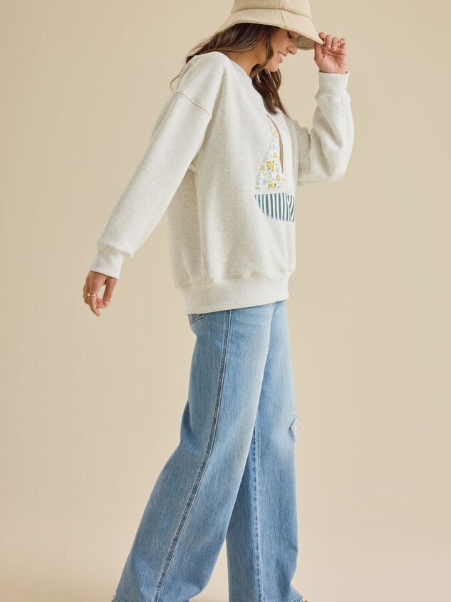 Set Sail Patchwork Pullover Detail 3 - TULLABEE