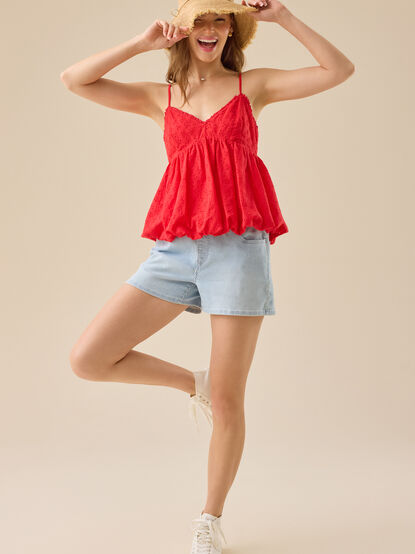 Uma Eyelet Bubble Tank - TULLABEE