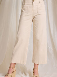 Ellie Linen Crop Pants Detail 3 - TULLABEE