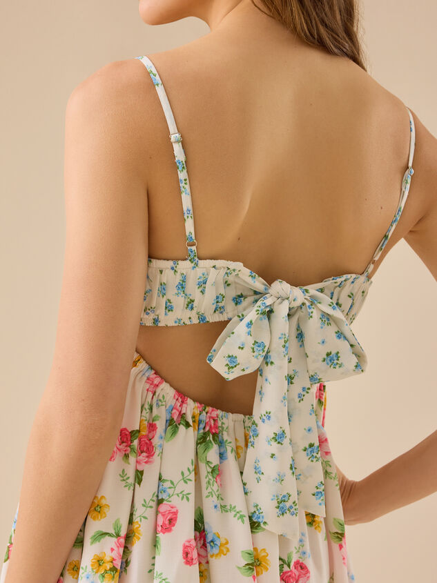 Laryna Floral Mini Dress Detail 6 - TULLABEE
