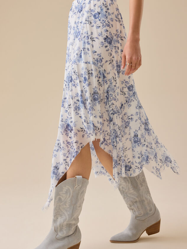 Embry Floral Midi Skirt Detail 4 - TULLABEE