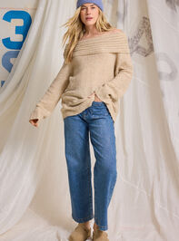 Sylvia Off Shoulder Sweater Detail 3 - TULLABEE