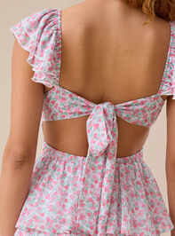 Alaine Floral Mini Dress Detail 8 - TULLABEE
